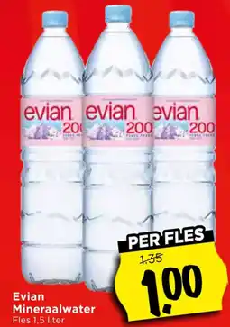 Vomar Voordeelmarkt Evian Mineraalwater aanbieding