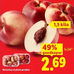 Lidl Nectarines of platte perziken aanbieding