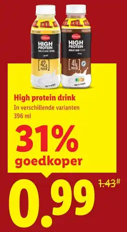 Lidl High protein drink aanbieding