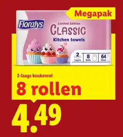 Lidl Floralys classic kitchen towels aanbieding