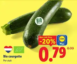 Lidl Bio courgette aanbieding