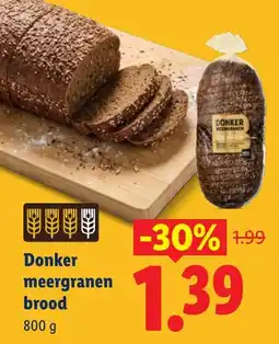 Lidl Donker meergranen brood aanbieding