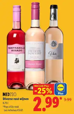Lidl Diverse rosé wijnen aanbieding