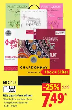 Lidl Alle bag in box wijnen aanbieding