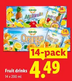 Lidl Solevita fruit drinks aanbieding