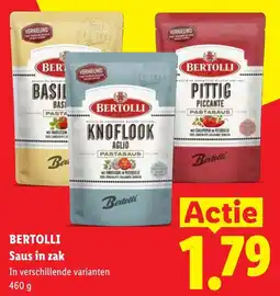 Lidl Bertolli saus in zak aanbieding