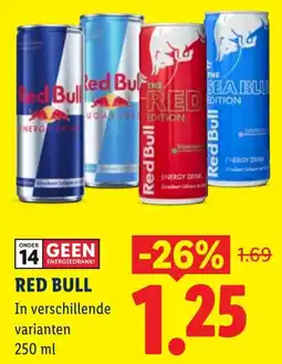 Lidl Red bull aanbieding
