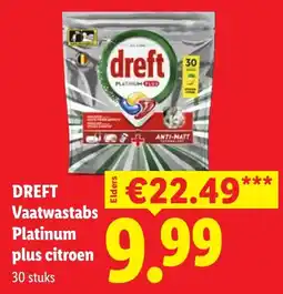Lidl Dreft vaatwastabs platinum plus citroen aanbieding