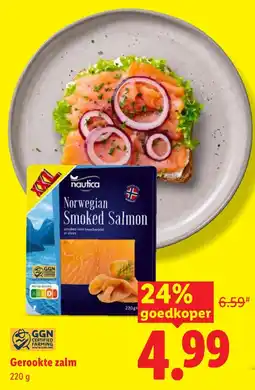 Lidl Gerookte zalm aanbieding