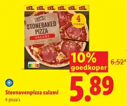 Lidl Steenovenpizza salami aanbieding