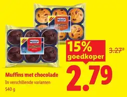 Lidl Muffins met chocolade aanbieding