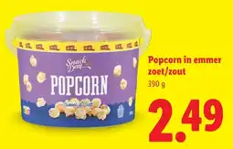 Lidl Popcorn in emmer zoet/zout aanbieding