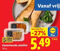 Lidl Gemarineerde zalmfilet aanbieding