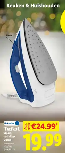 Lidl Tefal stoomstrijkijzer virtuo aanbieding