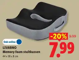 Lidl Livarno memory foam stuitkussen aanbieding