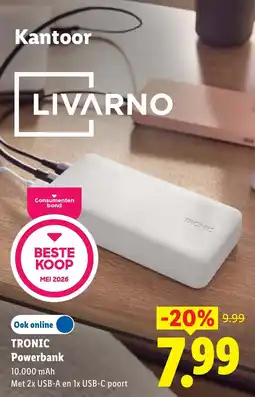 Lidl Tronic powerbank aanbieding