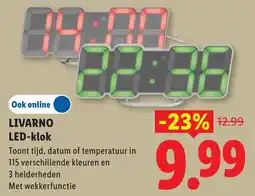 Lidl Livarno led klok aanbieding