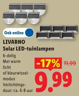 Lidl Livarno solar led tuinlampen aanbieding