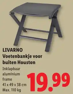 Lidl Livarno voetenbankje voor buiten houston aanbieding