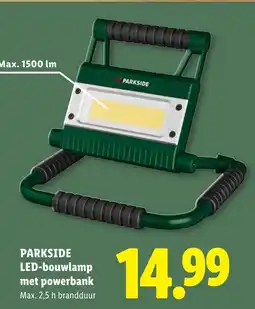 Lidl Parkside led bouwlamp met powerbank aanbieding