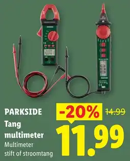 Lidl Parkside tang multimeter aanbieding