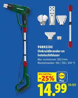 Lidl Parkside onkruidbrander en heteluchtblazer aanbieding