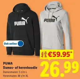 Lidl Puma dames of herenhoodie aanbieding
