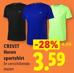 Lidl Crivit heren sportshirt aanbieding