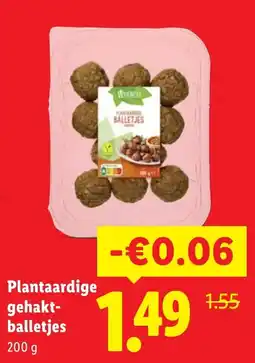 Lidl Plantaardige gehaktballetjes aanbieding