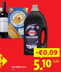 Lidl Wasmiddel zwart aanbieding