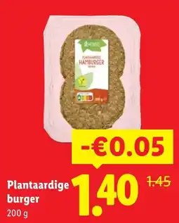 Lidl Plantaardige burger aanbieding