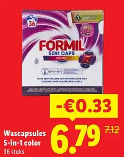 Lidl Wascapsules 5 in1 color aanbieding