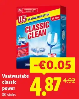 Lidl Vaatwastabletten classic power aanbieding
