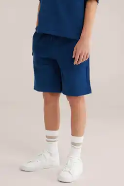 Wehkamp WE Fashion sweatshort donkerblauw aanbieding