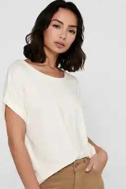 Wehkamp ONLY T-shirt ONLMOSTER creme aanbieding