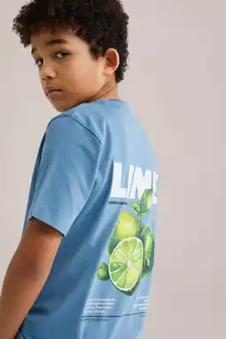 Wehkamp WE Fashion T-shirt met backprint blauw aanbieding