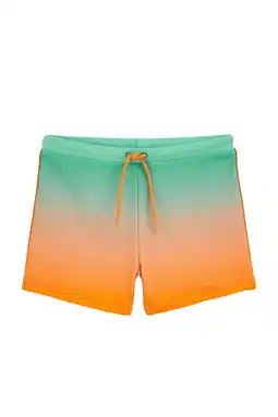 Wehkamp WE Fashion zwemboxer turquoise/oranje aanbieding