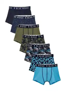 Wehkamp WE Fashion Blue Ridge boxershort - blauw/groen (set van 7) aanbieding