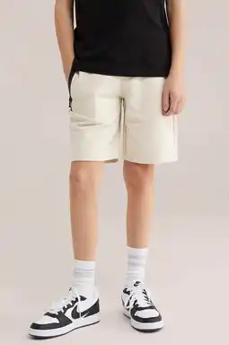 Wehkamp WE Fashion regular sweatshort ecru aanbieding