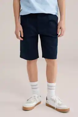 Wehkamp WE Fashion loose fit chino short donkerblauw aanbieding