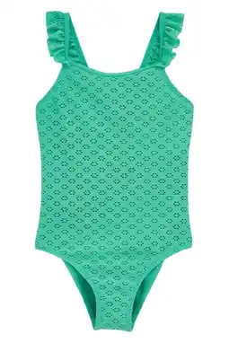 Wehkamp WE Fashion badpak met ruches groen aanbieding