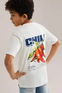 Wehkamp WE Fashion T-shirt met backprint ecru aanbieding