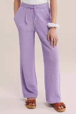 Wehkamp WE Fashion loose casual broek lila aanbieding