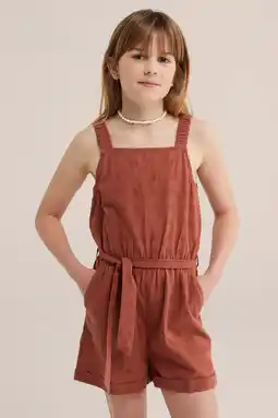 Wehkamp WE Fashion playsuit bruin met stippen aanbieding