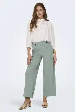 Wehkamp JDY GEGGO wide leg broek mintgroen aanbieding