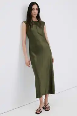 Wehkamp Mango satijnen midi jurk aanbieding