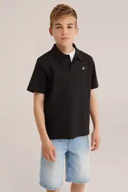 Wehkamp WE Fashion polo zwart aanbieding