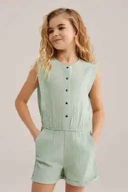 Wehkamp WE Fashion Straight playsuit mintgroen aanbieding