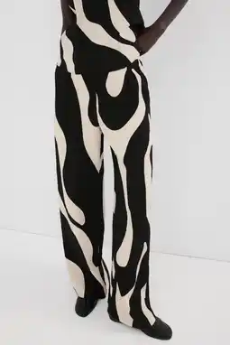 Wehkamp Mango baggy regularwaist broek zwart aanbieding
