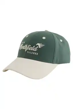 Wehkamp WE Fashion baseball cap donkergroen/ecru aanbieding